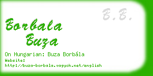 borbala buza business card