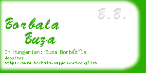 borbala buza business card